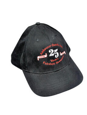 Vintage Anheuser-Busch 25 Year Beer Budweiser Black Strap Hat